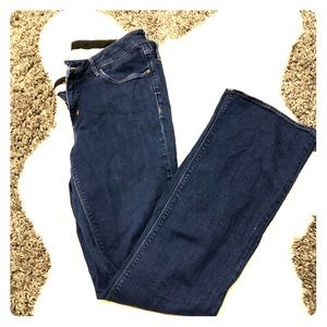 Mid rise boot cut jeans